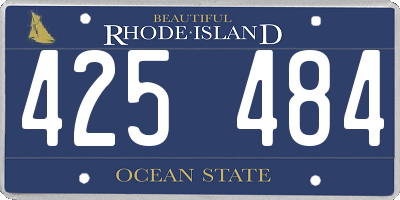 RI license plate 425484
