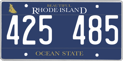 RI license plate 425485