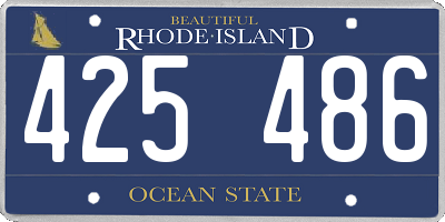 RI license plate 425486