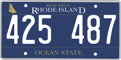 RI license plate 425487