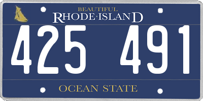 RI license plate 425491