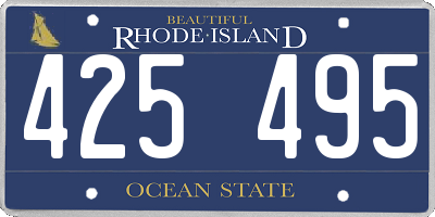 RI license plate 425495
