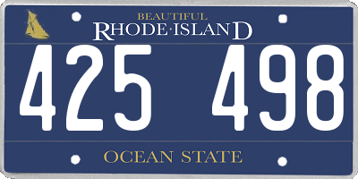 RI license plate 425498