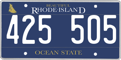 RI license plate 425505