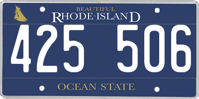 RI license plate 425506