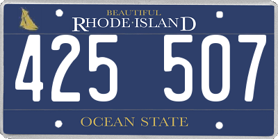 RI license plate 425507