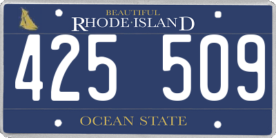 RI license plate 425509