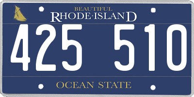 RI license plate 425510