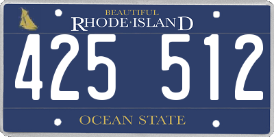 RI license plate 425512