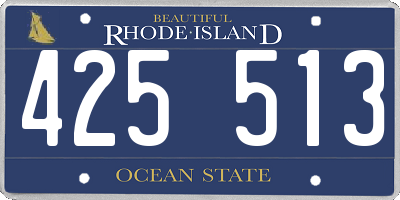 RI license plate 425513