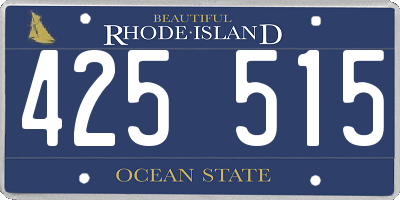 RI license plate 425515