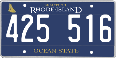 RI license plate 425516