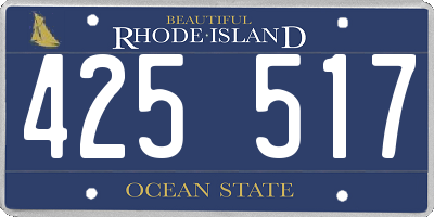 RI license plate 425517