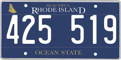 RI license plate 425519