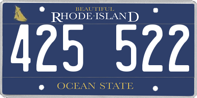 RI license plate 425522