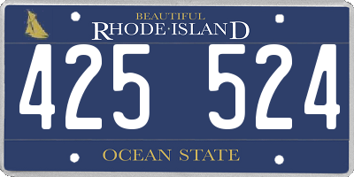RI license plate 425524