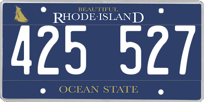 RI license plate 425527