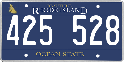 RI license plate 425528
