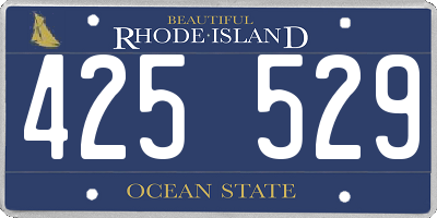 RI license plate 425529
