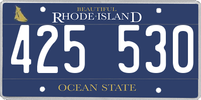 RI license plate 425530