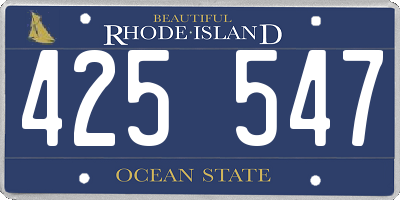 RI license plate 425547