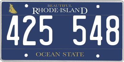 RI license plate 425548