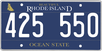RI license plate 425550