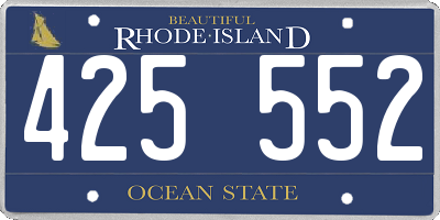RI license plate 425552