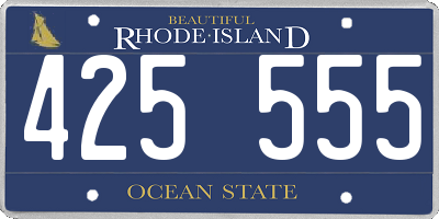 RI license plate 425555