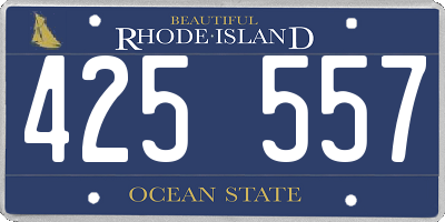 RI license plate 425557