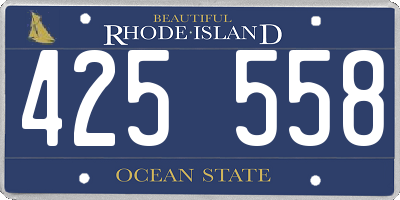 RI license plate 425558