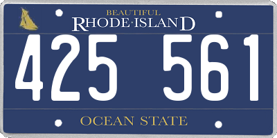 RI license plate 425561