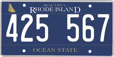 RI license plate 425567