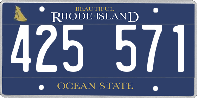 RI license plate 425571