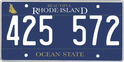 RI license plate 425572
