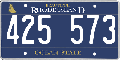 RI license plate 425573