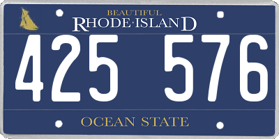 RI license plate 425576