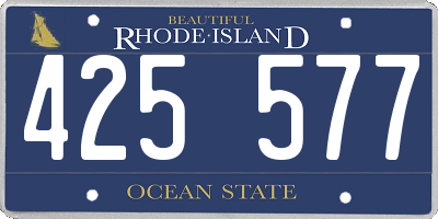RI license plate 425577