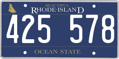 RI license plate 425578