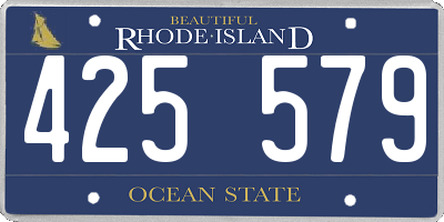 RI license plate 425579