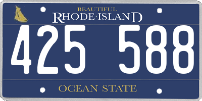 RI license plate 425588