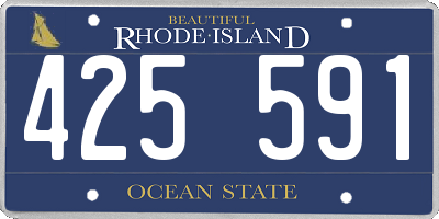 RI license plate 425591
