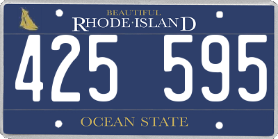 RI license plate 425595