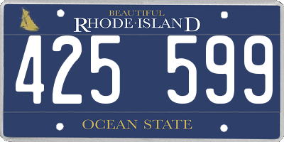 RI license plate 425599