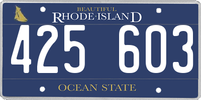 RI license plate 425603