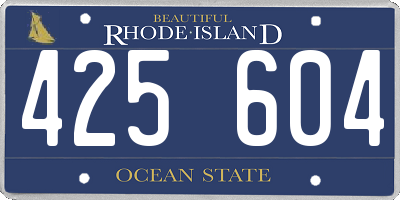 RI license plate 425604