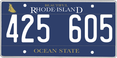 RI license plate 425605