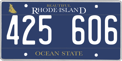 RI license plate 425606