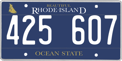 RI license plate 425607