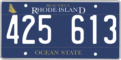 RI license plate 425613